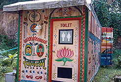 Bathroom in rural community